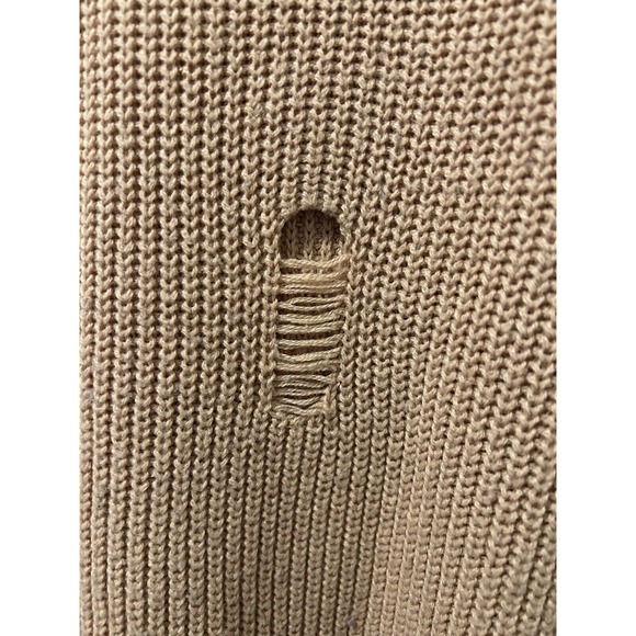 Distressed Ambiance Apparel Mauve Crocheted Long Sleeve Sweater Size M NWOT - Picture 7 of 8